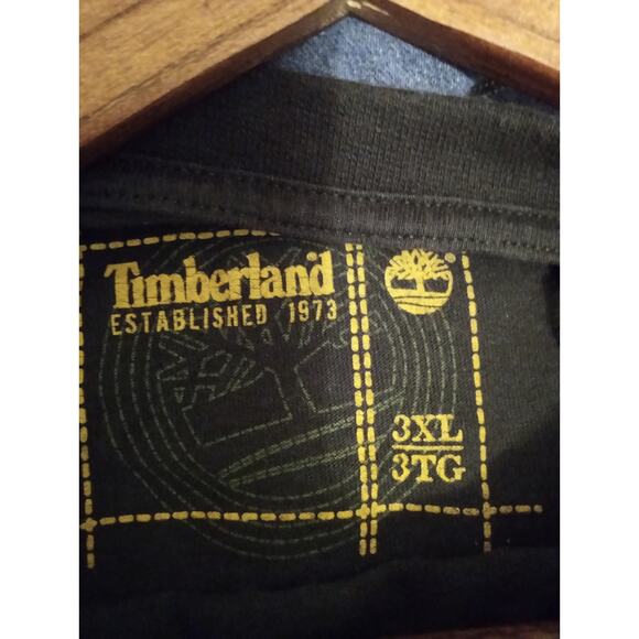 Vintage Y2K Timberland Tee Shirt Mens Black Gold Oversized Tree Logo RARE SZ 3XL - Picture 6 of 8